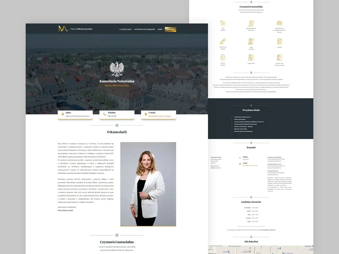 Projekt strony Kancelaria Notarialna