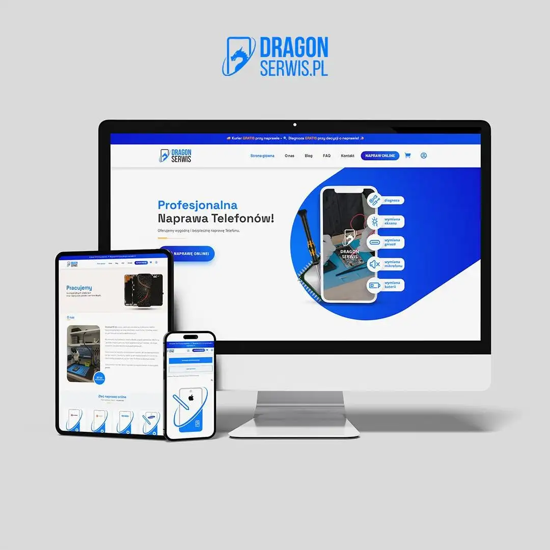 Projekt strony Dragon Serwis